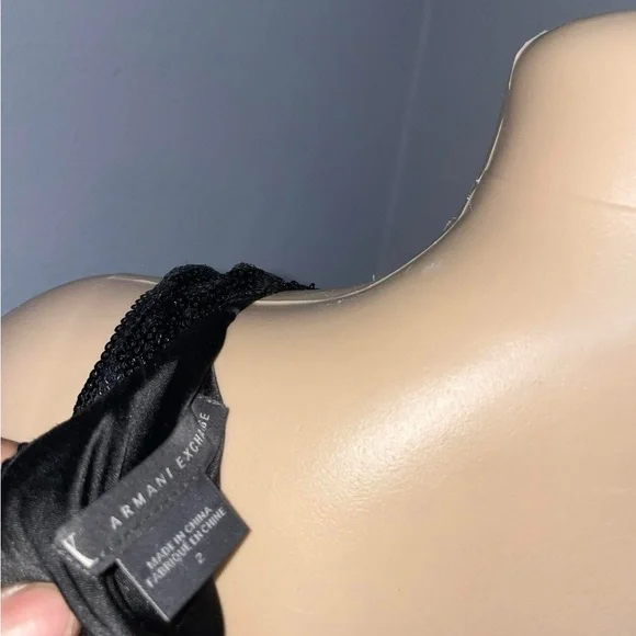 Armani Exchange Black Halter Tiered Cocktail Dress - Picture 3 of 3